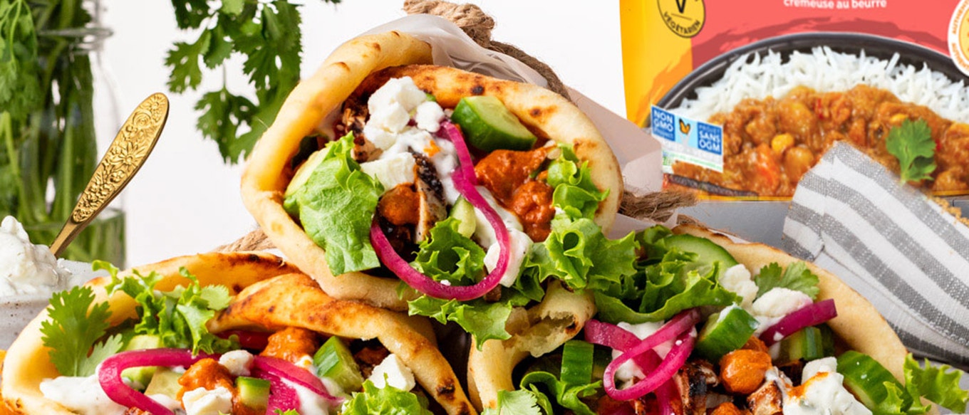 Butter Chickpea & Vegetables Gyros