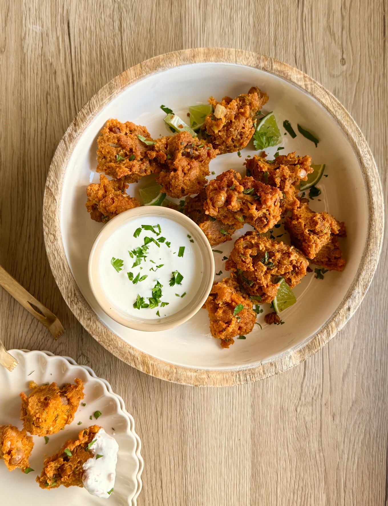 Easy Chicken Pakoras with Butter Chickpea