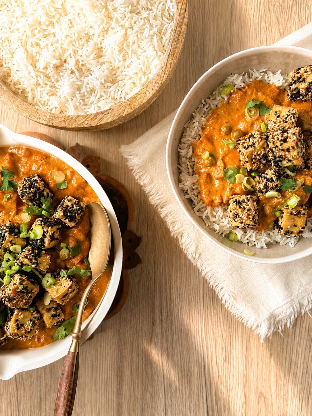 Sesame Crusted Tofu & Rice