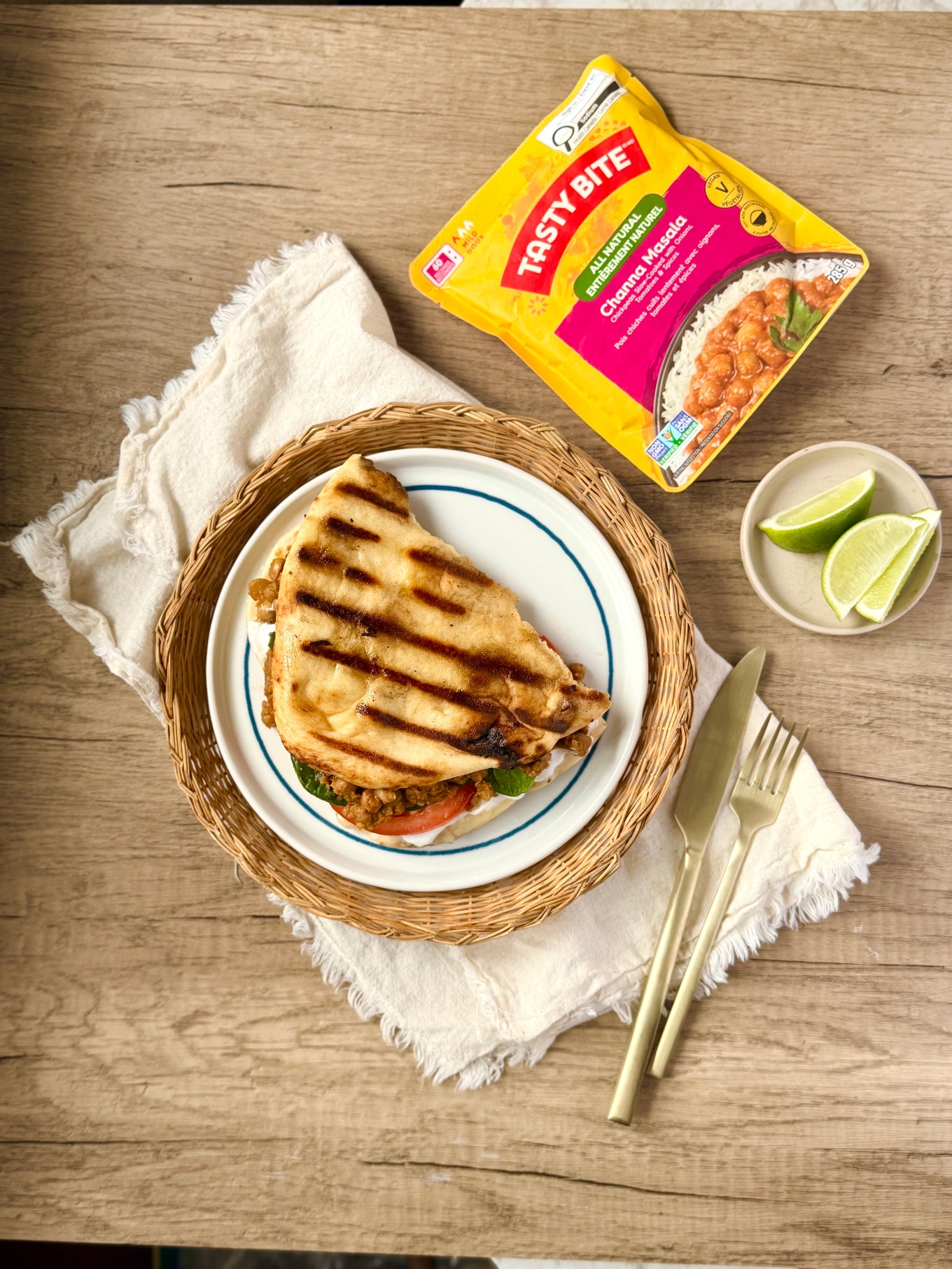 Grilled Naan Toastie (with Street-Style Spiced Vegetables)