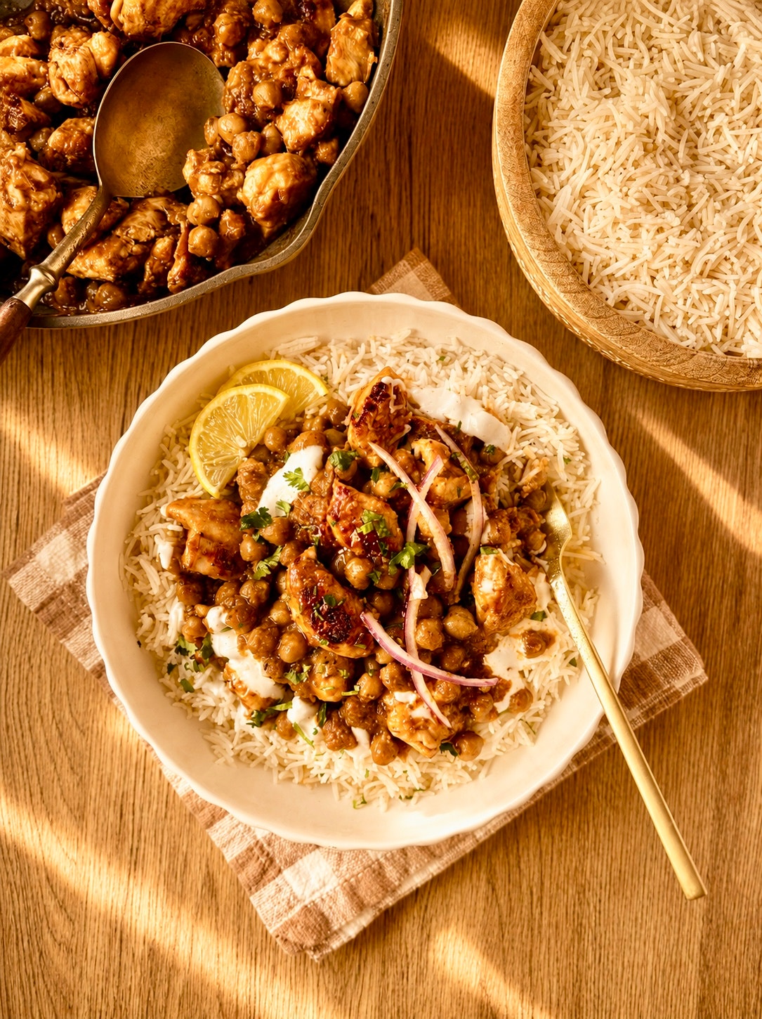 Tangy Yogurt Chicken in Creamy Chickpea Curry