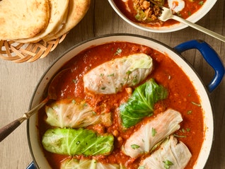 Cabbage Rolls with Beef & Butter Chickpea